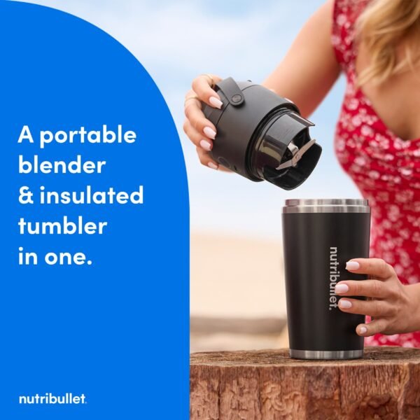 NutriBullet - Flip Insulated Portable Blender - Black