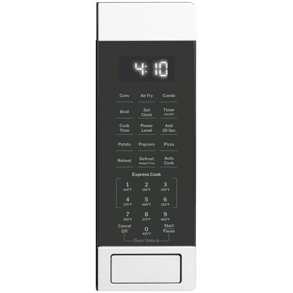 GE - 1.0 Cu. Ft. Convection Countertop Microwave with Air Fry - Stainless Steel