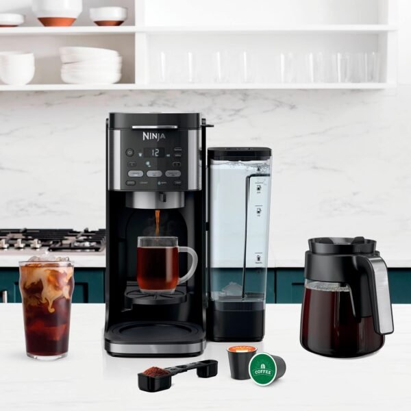Ninja - Refurbished DualBrew XL Hot & Iced Coffee Maker, Single-Serve, Compatible with K-Cups & 14-Cup Drip Coffee Maker - Black/Stainless Steel