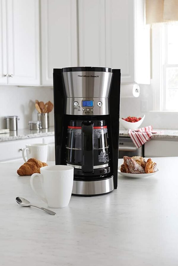 Hamilton Beach - 12-Cup Coffeemaker - Black/silver