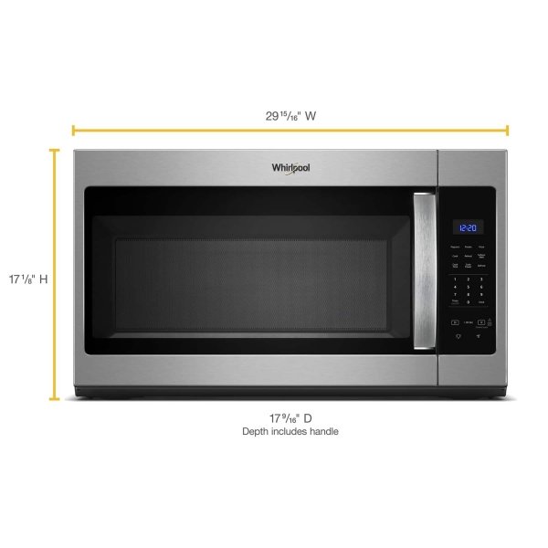 Whirlpool - 1.7 Cu. Ft. Over-the-Range Microwave - Stainless steel