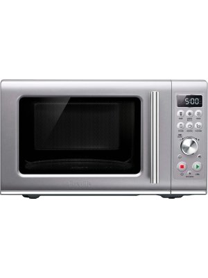 Breville - the Compact Wave Soft Close 0.9 Cu. Ft. Microwave - Silver