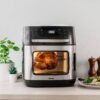 bella PRO - 12.6-qt. Touchscreen Air Fryer Pizza Oven with Rotisserie - Stainless Steel