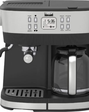 bella PRO - Combo 19-Bar Espresso and 10-Cup Drip Coffee Maker - Stainless Steel