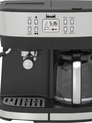 bella PRO - Combo 19-Bar Espresso and 10-Cup Drip Coffee Maker - Stainless Steel