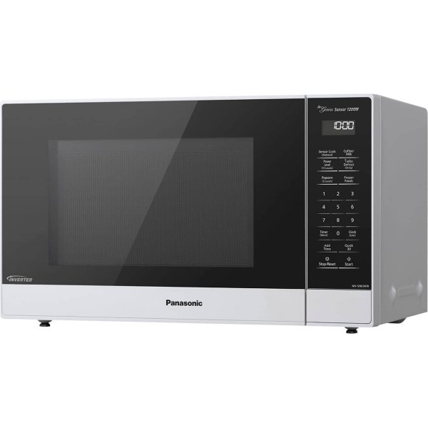 Panasonic - 1.2 Cu. Ft. 1200 Watt SN65KW Microwave with Inverter and Genius Sensor - White