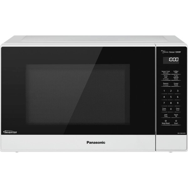 Panasonic - 1.2 Cu. Ft. 1200 Watt SN65KW Microwave with Inverter and Genius Sensor - White