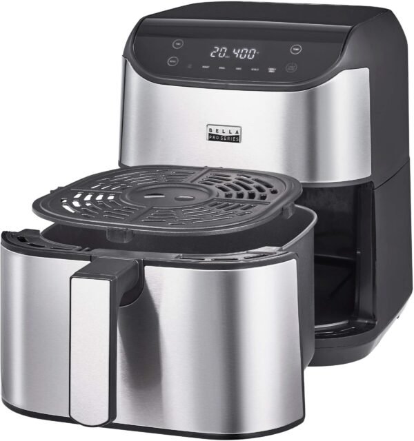 bella PRO - 6-qt. Touchscreen Air Fryer - Stainless Steel