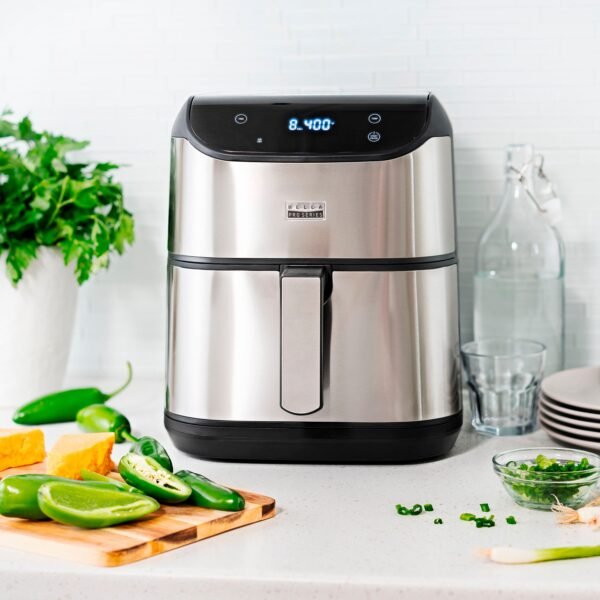 bella PRO - 6-qt. Touchscreen Air Fryer - Stainless Steel