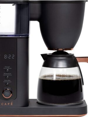 Café - Smart Drip 10-Cup Glass Carafe Coffee Maker with Wi-Fi - Matte Black