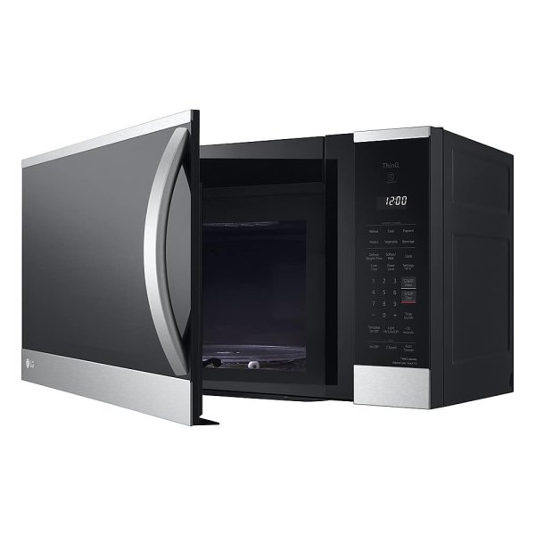 LG - 1.8 Cu. Ft. Over-the-Range Smart Microwave with Sensor Cooking and EasyClean - PrintProof Stainless Steel - Open Box - Fair