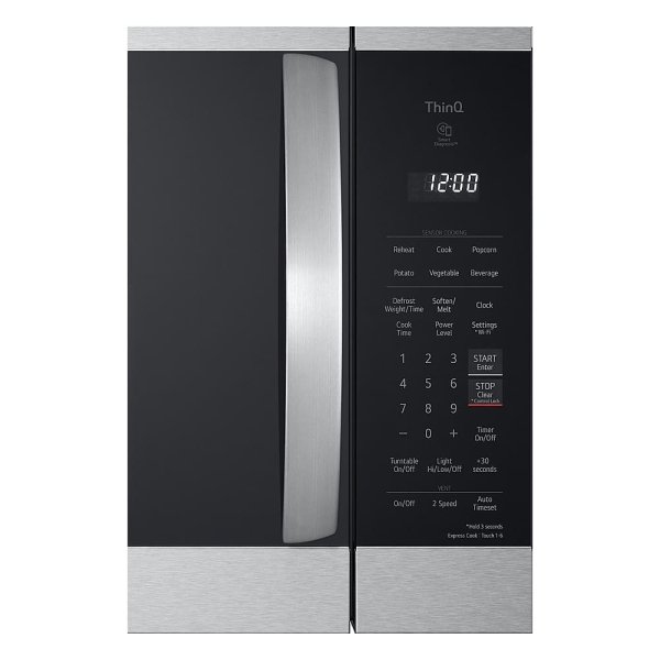 LG - 1.8 Cu. Ft. Over-the-Range Smart Microwave with Sensor Cooking and EasyClean - PrintProof Stainless Steel - Open Box - Fair