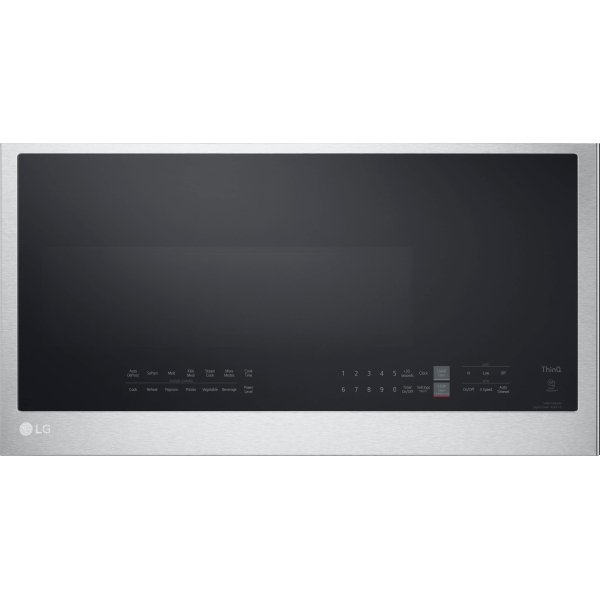 LG - 2.0 Cu. Ft. Over-the-Range Microwave with Sensor Cooking and EasyClean - PrintProof Stainless Steel