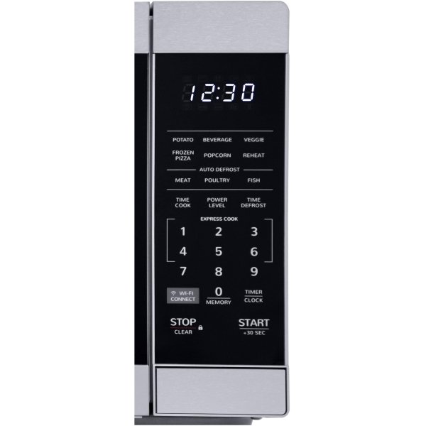 Sharp - 1.1 cu. ft Countertop Microwave Works with Alexa - Stainless