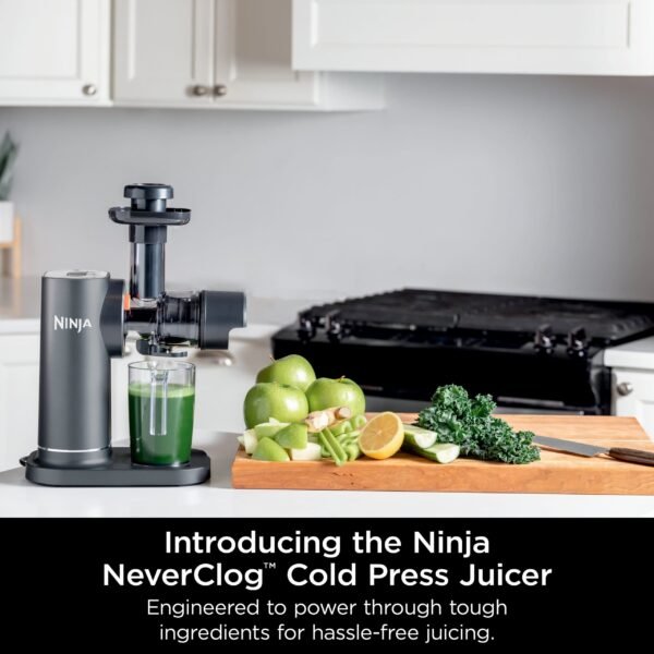 Ninja - NeverClog Cold Press Juicer - Charcoal