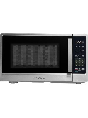 Insignia™ - .9 Cu. Ft. Compact Countertop Microwave - Stainless Steel