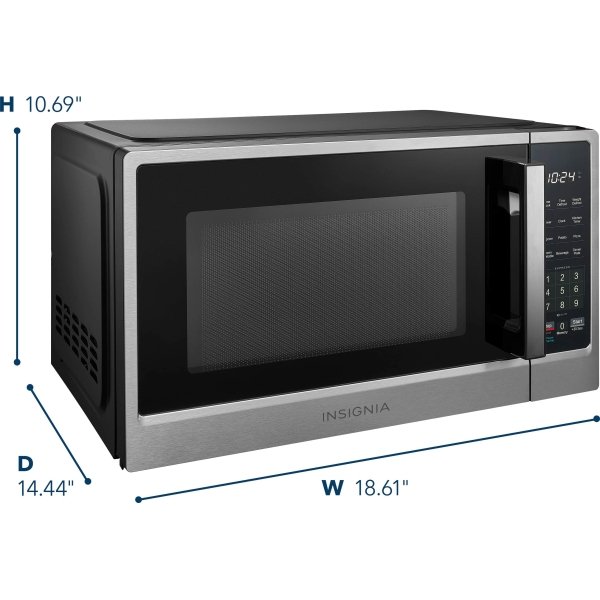 6568215cv18d.jpg Insignia™ - .9 Cu. Ft. Compact Countertop Microwave - Stainless Steel