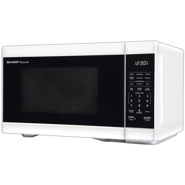 Sharp - 1.1 cu. ft. 1000W Countertop Microwave - White