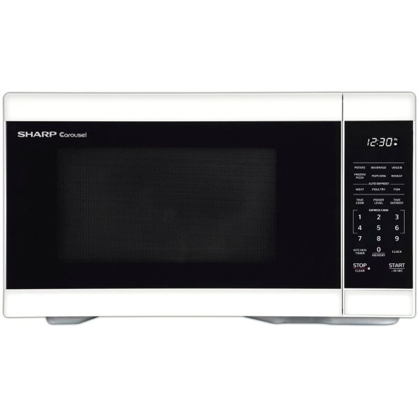 Sharp - 1.1 cu. ft. 1000W Countertop Microwave - White