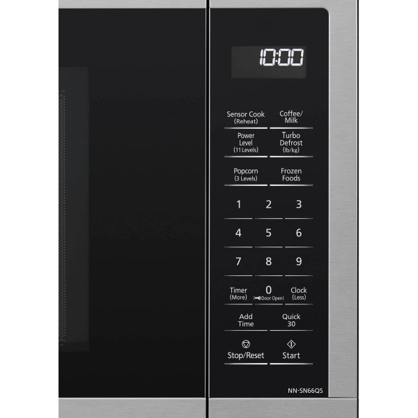 Panasonic - 1.2 Cu. Ft. 1200-Watt Countertop Microwave Oven with Inverter Technology - Stainless steel