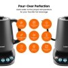 Chefman - Electric 0.8L Gooseneck Kettle with 5 Preset Temperatures, Keep Warm Function - Black