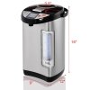 Costway - 5-Liter LCD Water Boiler and Warmer Electric Hot Pot Kettle Hot Water Dispenser - Black/Metal Silver