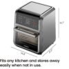 Chefman - ExacTemp 12 Quart 5-in-1 Air Fryer with Integrated Smart Thermometer, 28 Presets - Black