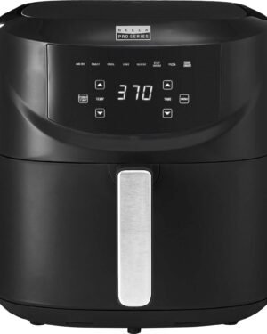 bella PRO - 8-qt. Touchscreen Air Fryer with Divided Basket - Matte Black
