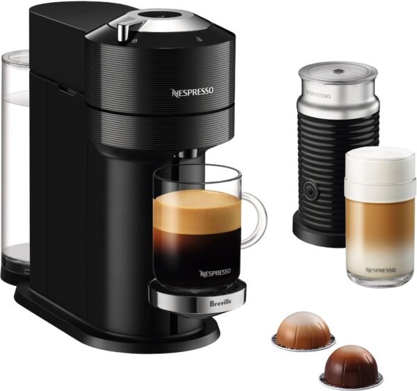 Nespresso - Vertuo Next Premium by Breville with Aeroccino3 - Classic Black
