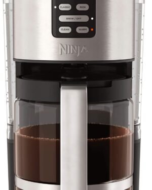 Ninja - Programmable XL 14-Cup Coffee Maker PRO, Glass Carafe, Freshness Timer, with Permanent Filter - Black/Stainless Steel
