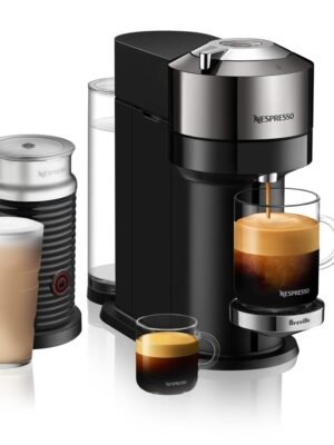Nespresso - Vertuo Next Deluxe Bundle by Breville - Dark Chrome
