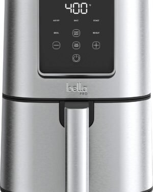 bella PRO - 4-qt. Touchscreen Slim Air Fryer - Stainless Steel