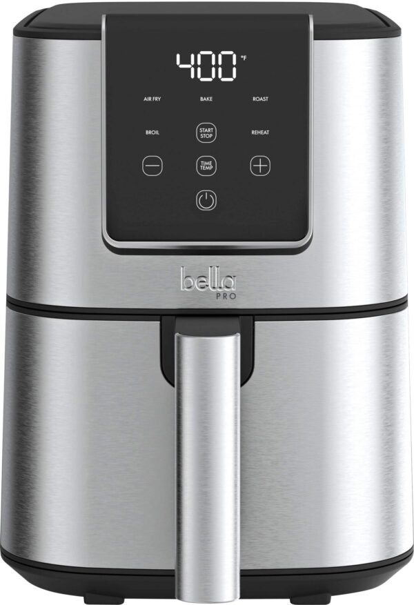 bella PRO - 4-qt. Touchscreen Slim Air Fryer - Stainless Steel