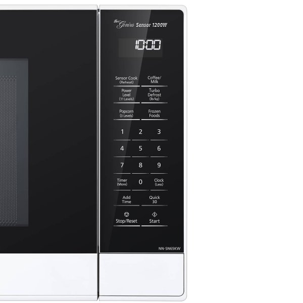 Panasonic - 1.2 Cu. Ft. 1200 Watt SN65KW Microwave with Inverter and Genius Sensor - White