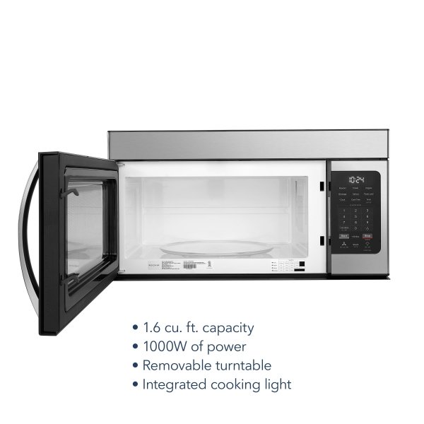 Insignia™ - 1.6 Cu. Ft. Over-the-Range Microwave - Stainless Steel